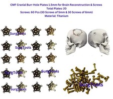 CMF Maxillofacial Burr Hole Plates 1.5mm & Screws 80 Pcs Titanium picture