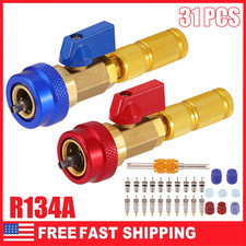New 31PCS A/C Air Conditioning R134A Valve Core High Low Pressure Remover Tools picture