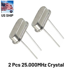 2 Pieces | 25.000 MHz  | HC-49S | Crystal Oscillator Arduino Raspberry | US SHIP picture