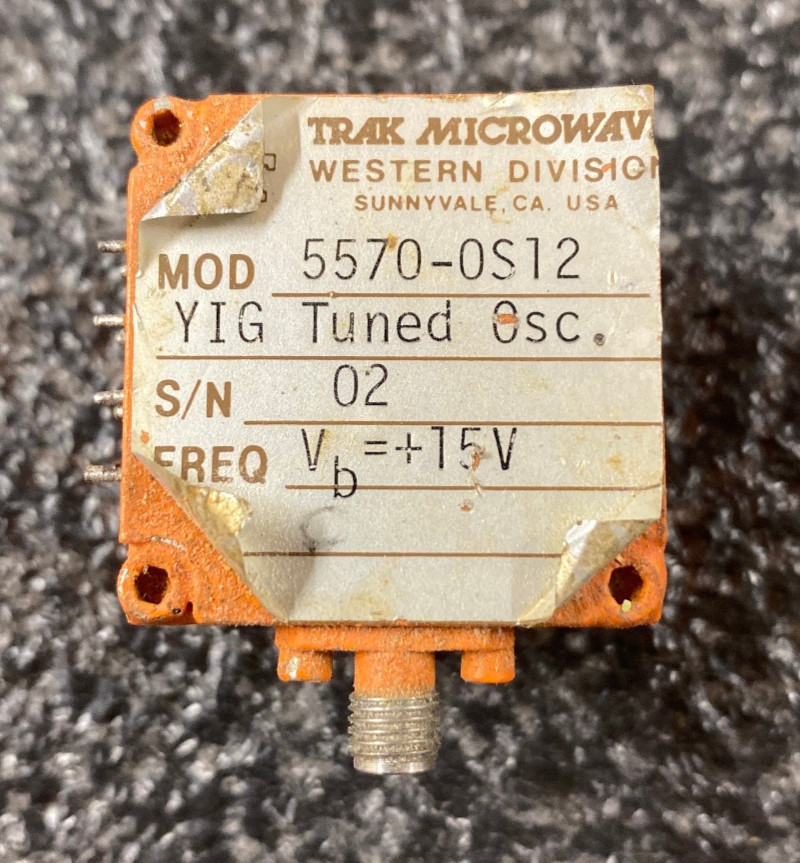 Trak Microwave Tunable Oscillator 5570-0S12 Yig Tuned Oscillator Vb=+15V Trak Microwave Tunable Oscillator 5570-0S12 Yig Tuned Oscillator Vb=+15V