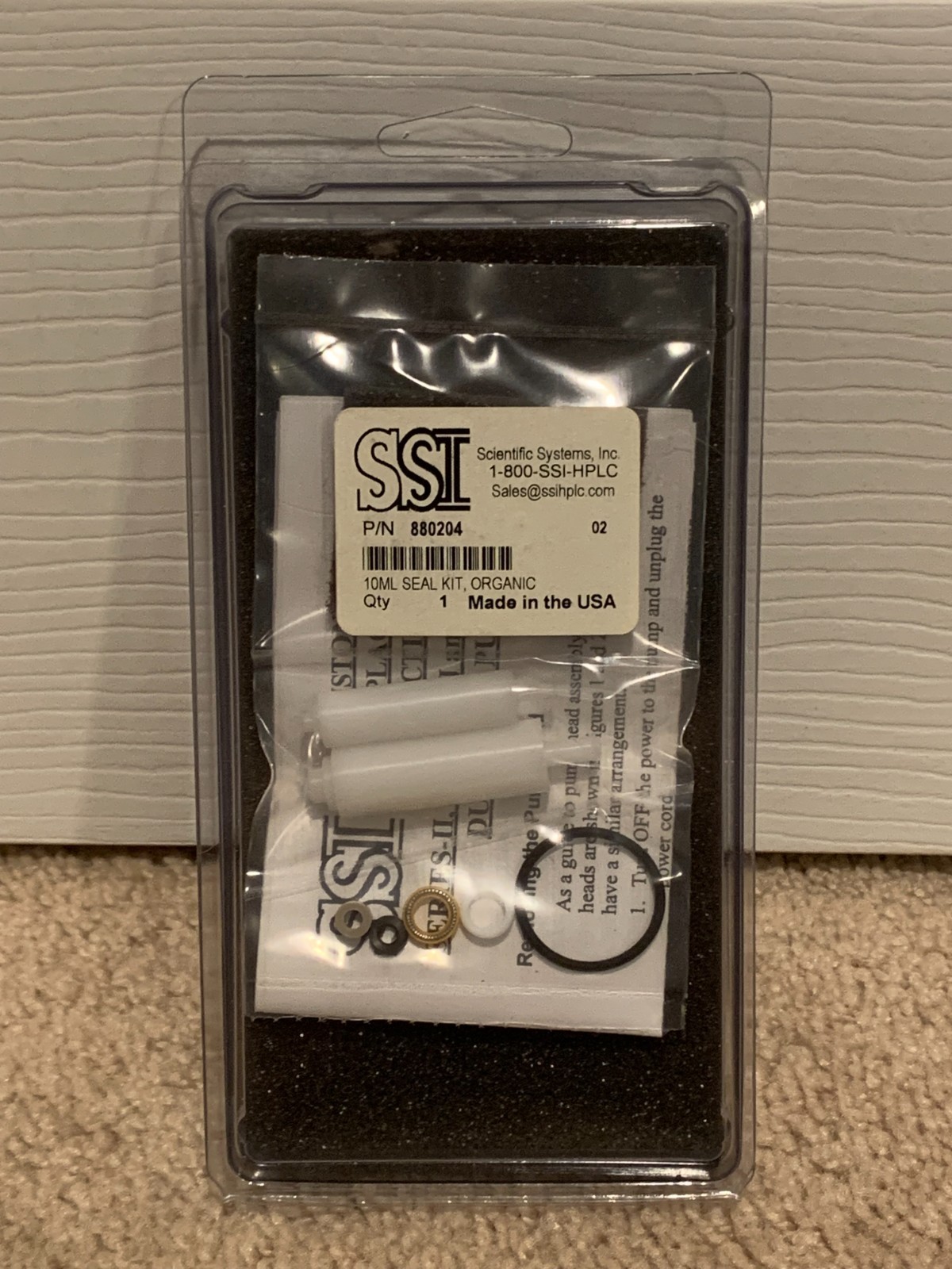 ** SCIENTIFIC SYSTEMS, INC. ** 10mL Seal Kit, Organic (P/N 880198) TELEDYNE SSI
