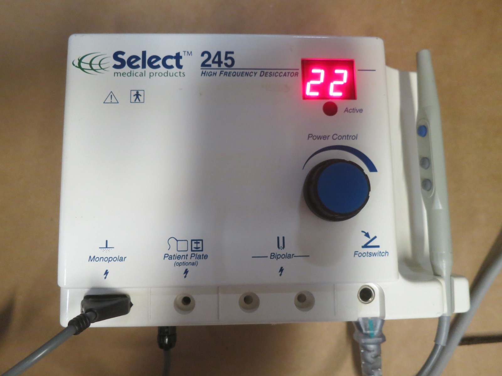 Select Medical Argent 245 High Frequency Desiccator Unit w/ Handpiece Powers On