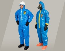 Kappler Zytron 100XP Chemical Coverall Suit w/ Hood - Z1S414XP Blue 4X - QTY 12 picture