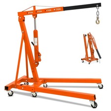 Garvee 2T Hydraulic Shop Crane 4400Lbs Engine Hoist Telescopic for Garage Orange picture
