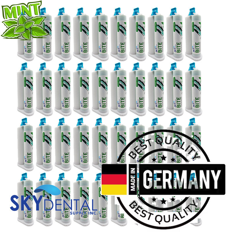 40x50ml Dental Bite Registration Impression Material Fast Regular set Mint 40x50ml Dental Bite Registration Impression Material Fast Regular set Mint