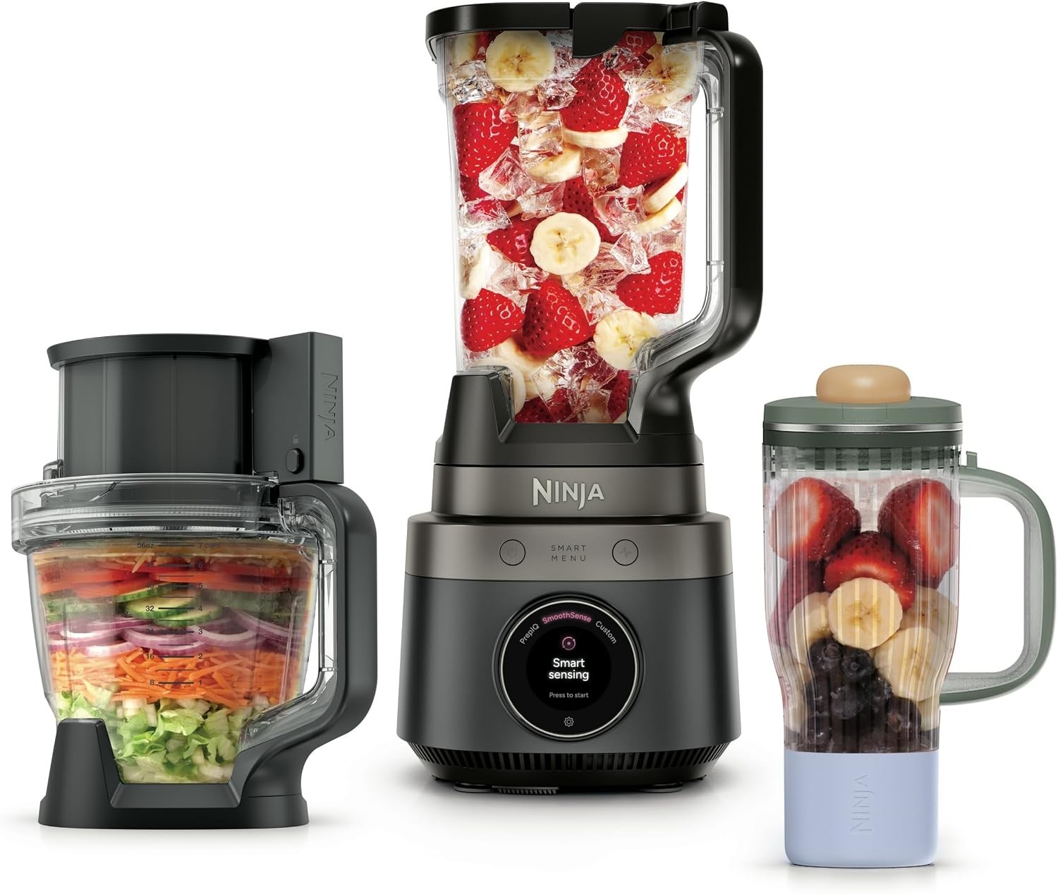 Ninja CrushBOSS 3-in-1 Blender & Food Processor, 1850PW, Onyx, LB401BK NEW Ninja CrushBOSS 3-in-1 Blender & Food Processor, 1850PW, Onyx, LB401BK NEW