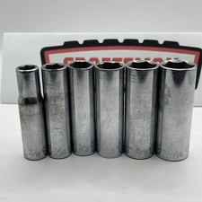 Craftsman V Series 6pc Deep Well Socket Set 3/8 Drive SAE 6 Point Made in USA picture