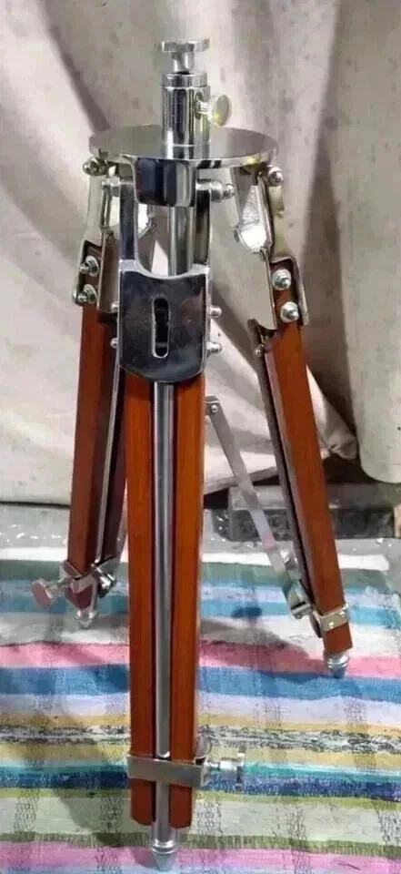 Wooden Tripod Vintage Theater Stage Industrial Tripod
