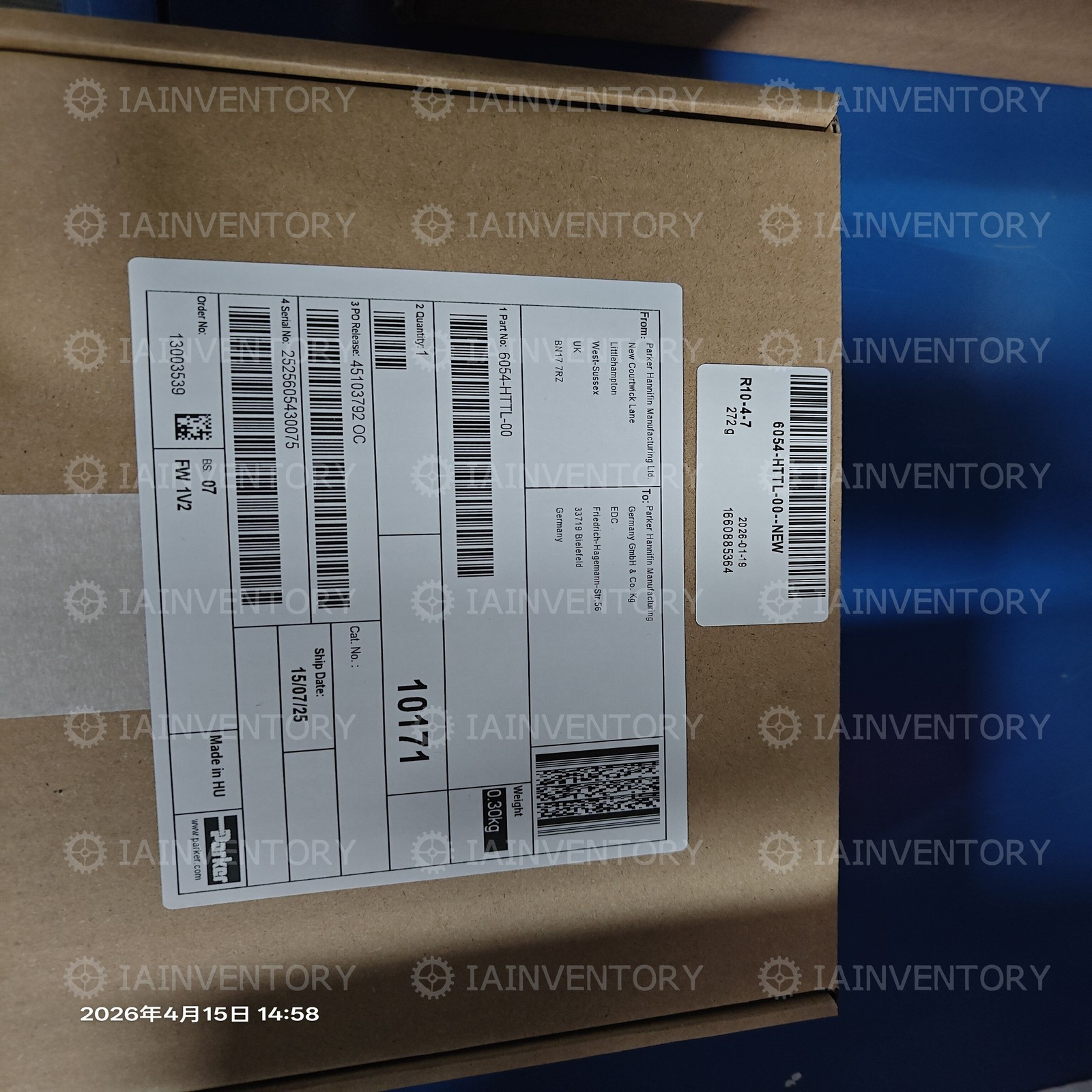 1PC Real US Stock NEW Parker 6054-HTTL-00 1 Year warranty 1PC Real US Stock NEW Parker 6054-HTTL-00 1 Year warranty