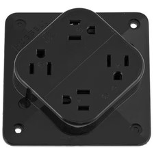 Hubbell Wiring Device-Kellems Hbl415bk Straight Blade Receptacle, 5-15R, 15 A, picture