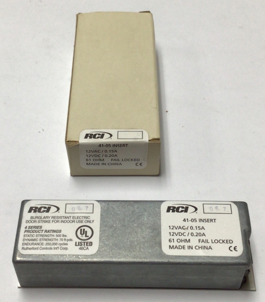 RCI 41-05 Electric Door Strike Insert new RCI 41-05 Electric Door Strike Insert new