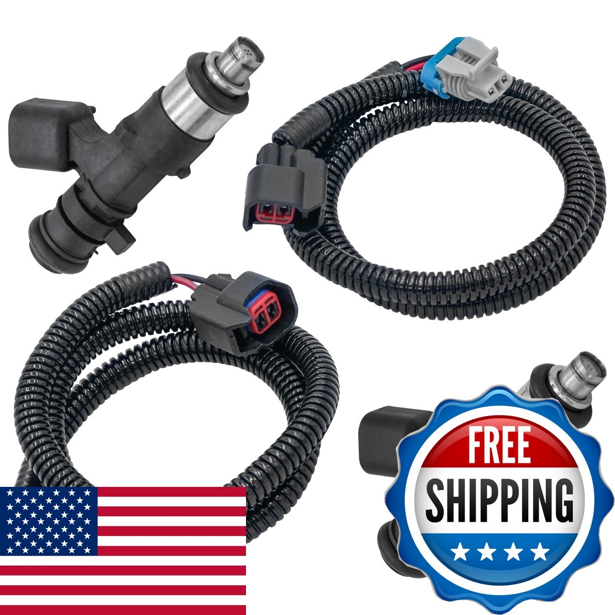Caltric 2 Fuel Injector Gray Black Pto Mag for Polaris Ranger Crew 800 2011-2014 Caltric 2 Fuel Injector Gray Black Pto Mag for Polaris Ranger Crew 800 2011-2014