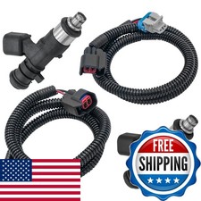 Caltric 2 Fuel Injector Gray Black Pto Mag for Polaris Ranger Crew 800 2011-2014 picture