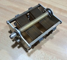 VINTAGE DUAL HAMMARLUND AIR VARIABLE CAPACITOR RADIO TUNING picture