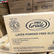 FULL CASE Pro Grade Latex Powder-Free Disposable Gloves, Extra Large (XL) 100 picture