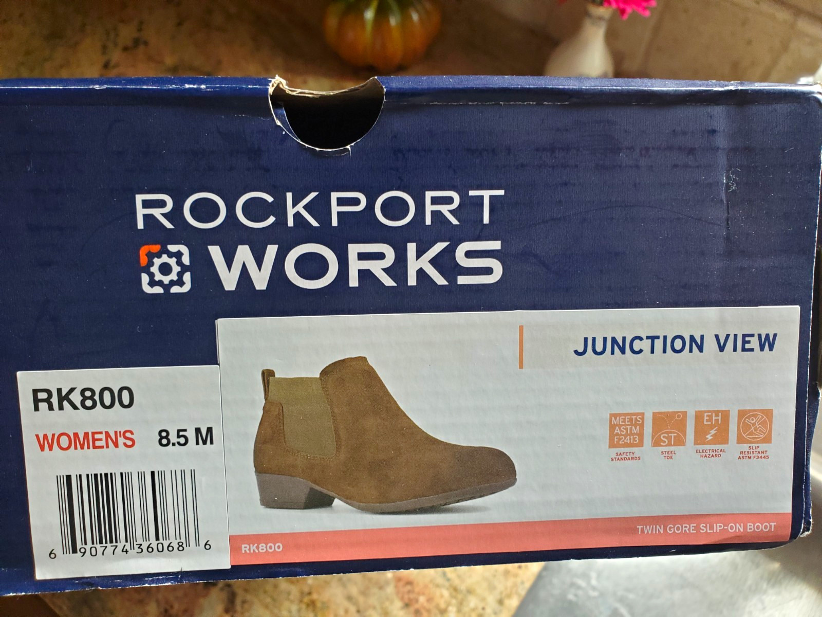 Rockport Works Junction View RK800 Women’s 8.5M Steel Toe EH Slip Resistant Boot Rockport Works Junction View RK800 Women’s 8.5M Steel Toe EH Slip Resistant Boot