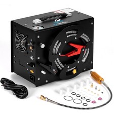 TUDIVING 4500 PSI PCP Air Compressor, Auto-Stop Inflation, Dual Power 12V picture