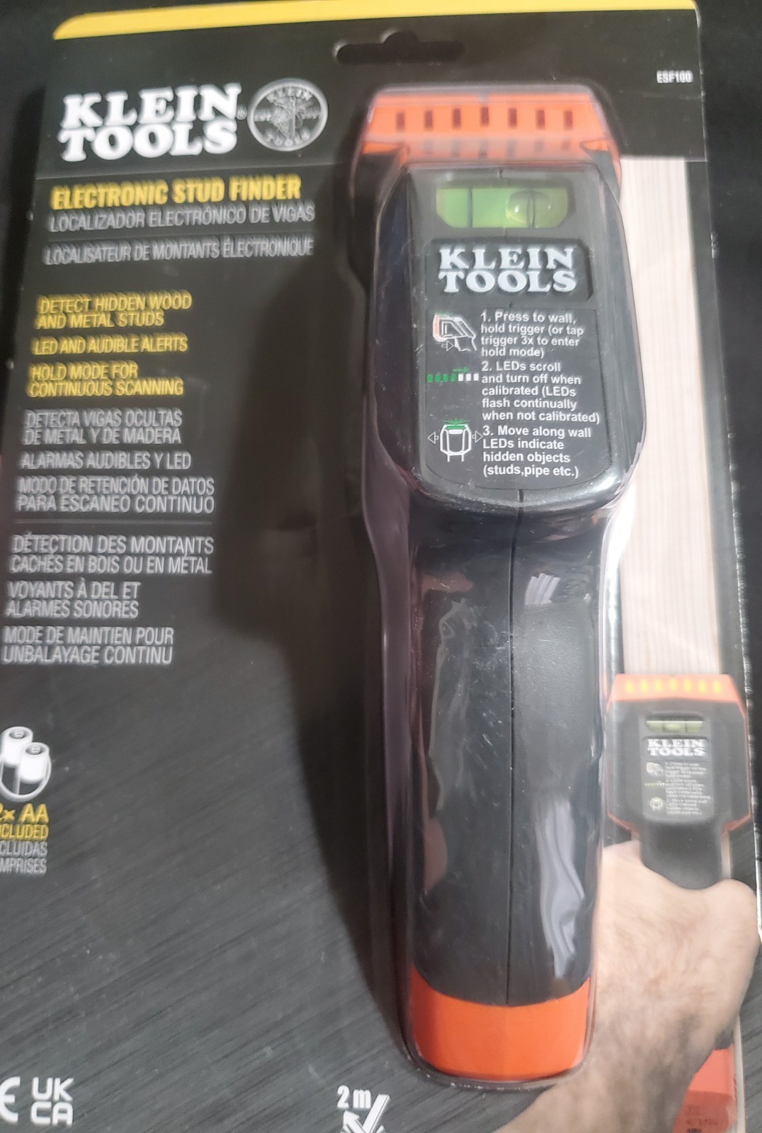 Klein Tools Electronic Stud Finder ESF100 4776 New Klein Tools Electronic Stud Finder ESF100 4776 New