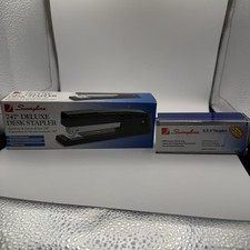 Vintage SWINGLINE 747 Deluxe Black STAPLER New In Box W/ Staples picture