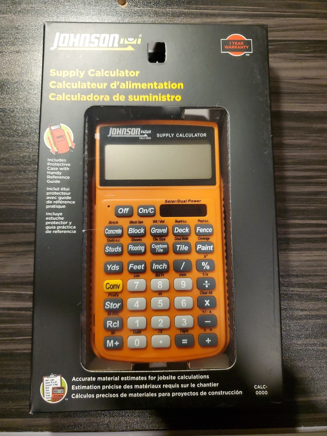 Johnson Supply Calculator for Home Improvement Preprogrammed Trade Functions NIB