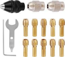 15PCS Keyless Drill Chuck Collet Set 1/32