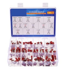 150PCS Metallized Polypropylene Polyester Film Capacitors Kit 0.001uF 0.0022uF picture