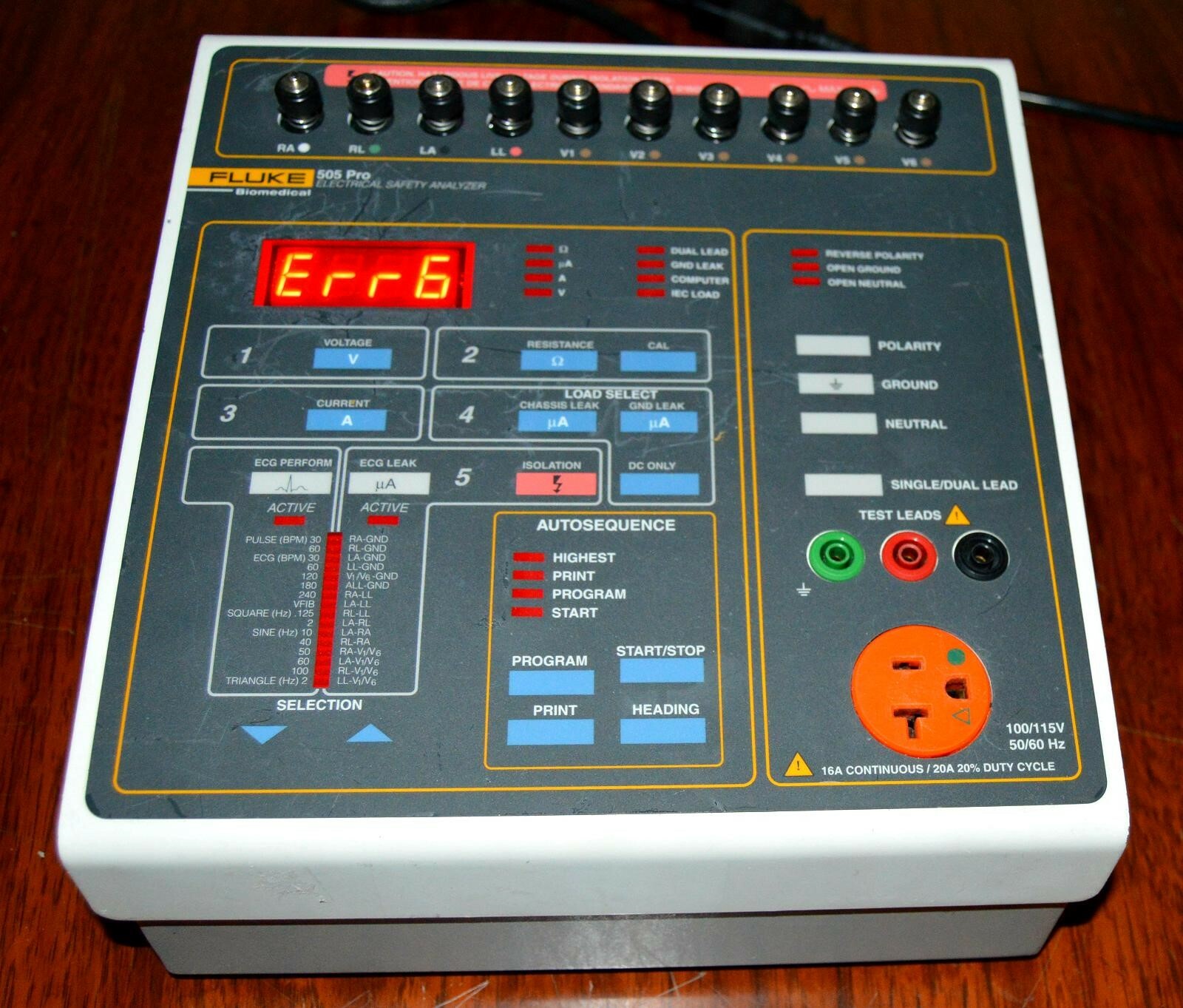 Fluke 505 PRO Electrical Safety Analyzer 505pro & Manual Fluke 505 PRO Electrical Safety Analyzer 505pro & Manual