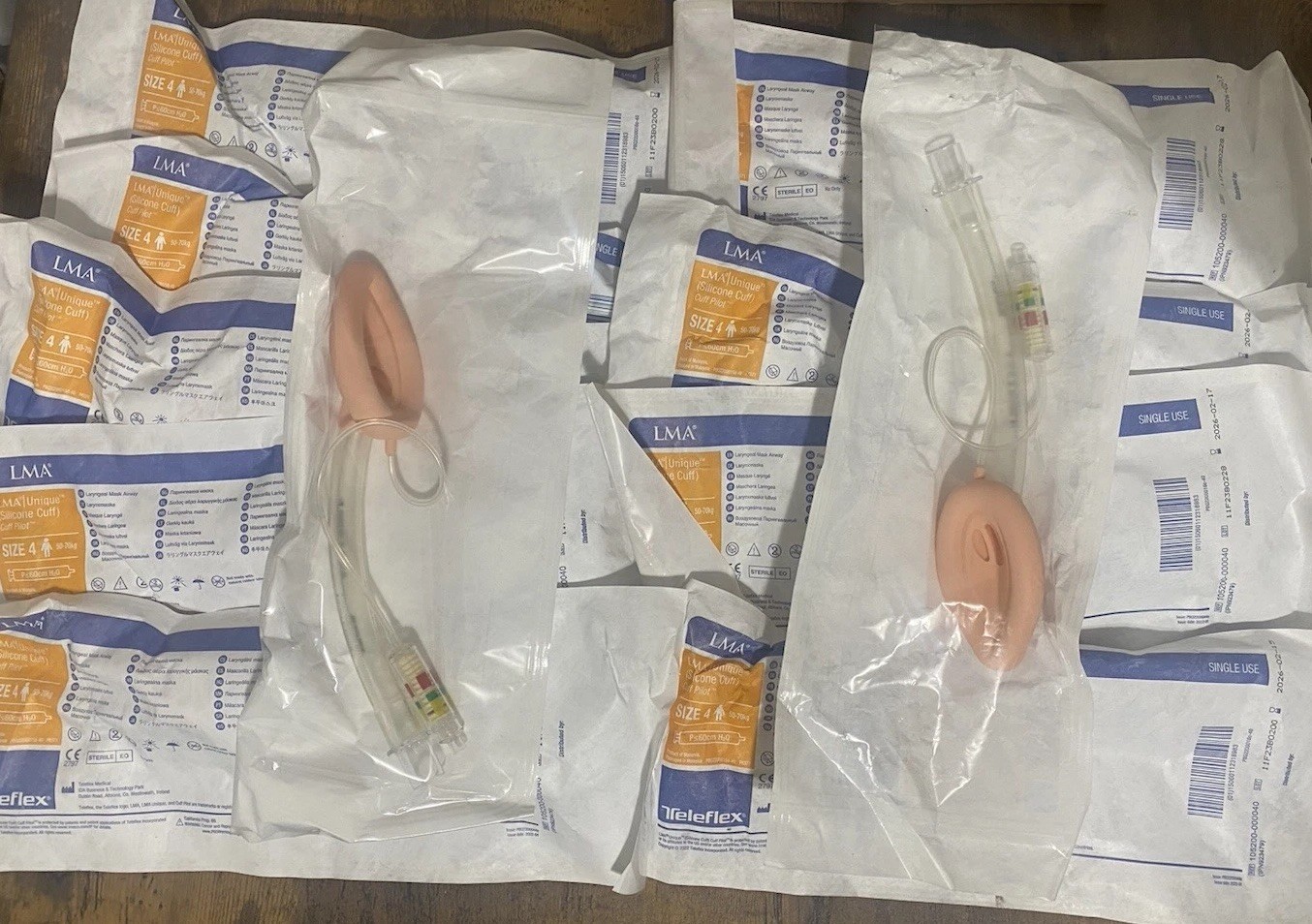 Lot Of 3 LMA Laryngeal Unique Mask Emergency Airway Intubation Size 4 Single Use Lot Of 3 LMA Laryngeal Unique Mask Emergency Airway Intubation Size 4 Single Use