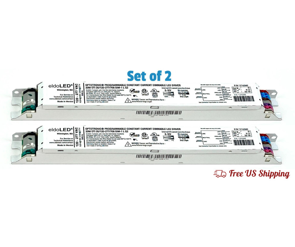 eldoLED OSRAM Optotronic 20W LED Driver OTi20 120-277V 0-10V Dim 57431 Set of 2 eldoLED OSRAM Optotronic 20W LED Driver OTi20 120-277V 0-10V Dim 57431 Set of 2