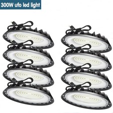 8 Pack 300W UFO Led High Bay Light Shop Warehouse Factory Commercial Industrial picture