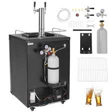 Uimoso Draft Beer Dispenser with Dual Tap and Full-Size Keg Refrigerator picture