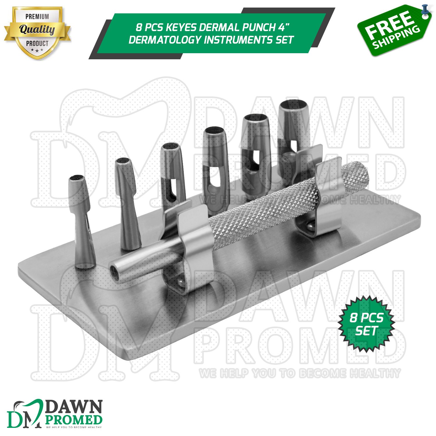 8 Pcs Keyes Dermal Punch 4\ 8 Pcs Keyes Dermal Punch 4\