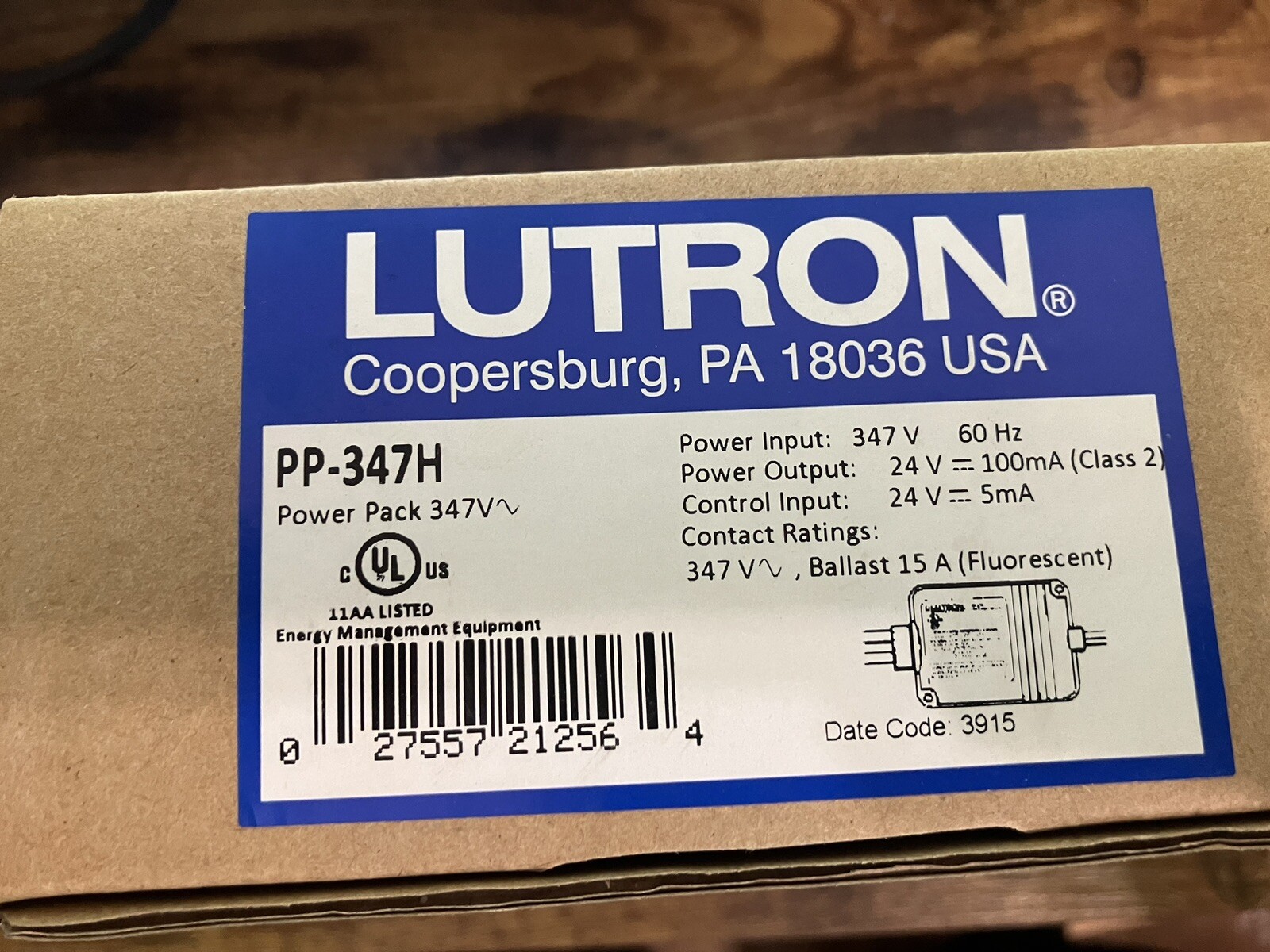 Lutron PP-347H Power Pack 347V Input 24VDC output