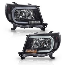 LED DRL Headlights Assembly Compatible with Toyota Tacoma 2005-2011 Clear Lens B picture