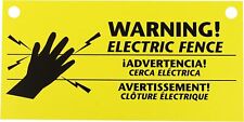 3-Pack Electric Fence Warning 3 Signs Give your electric fence high visibility picture