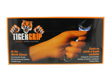 Tiger Grip Orange Superior Grip Disposable Nitrile Gloves, XL Box of 90 NEW picture