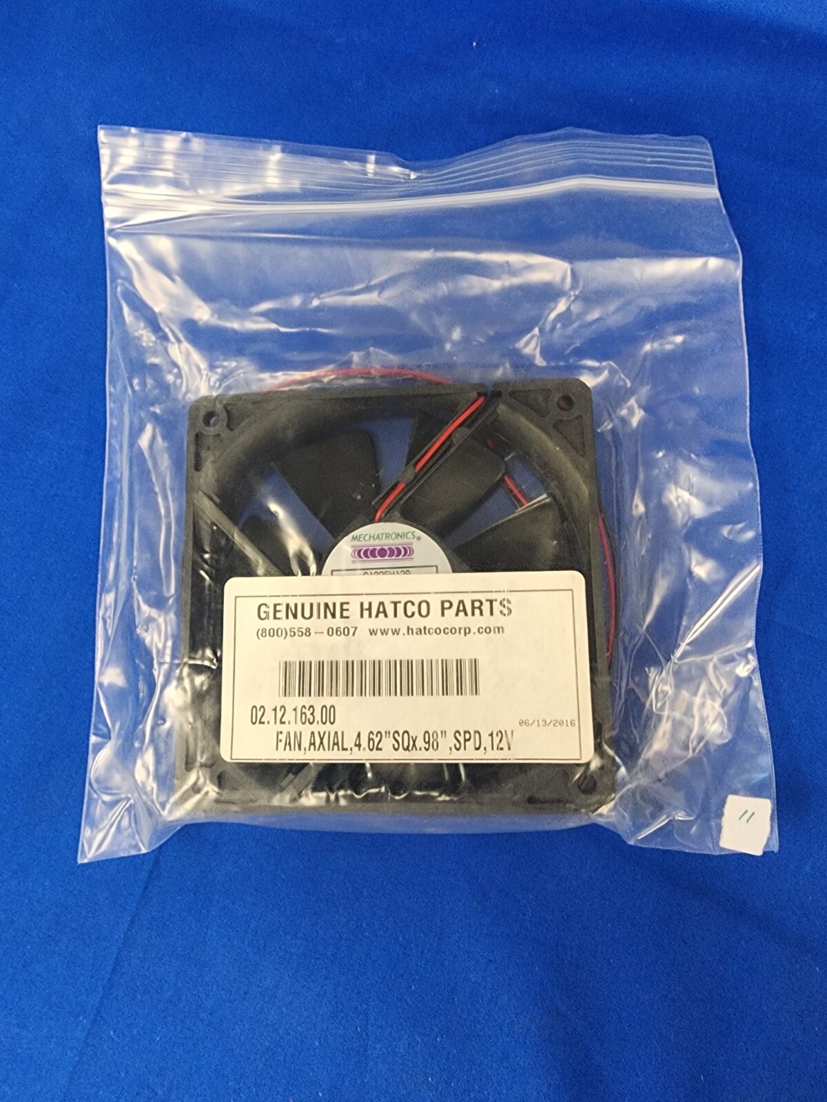 NEW OEM Hatco 02.12.163.00 Fan,Axial,4.62\ NEW OEM Hatco 02.12.163.00 Fan,Axial,4.62\