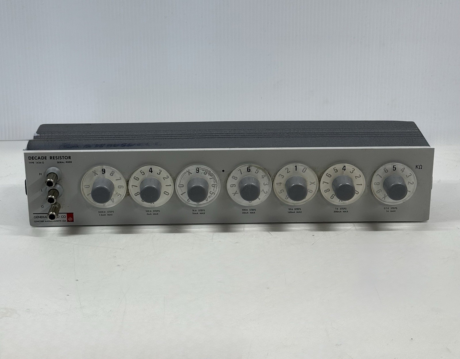 GENERAL RADIO, DECADE RESISTOR, 1434-G, 7 KNOB