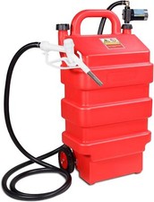 16 Gallon (60 Liter) Portable Fuel Tank With 12V Electric transfer pump 3.7GPM picture