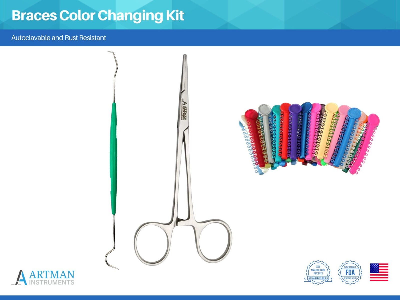Braces Color Changing Kit Orthodontic Ligature Ties for Brackets 1040pcs Braces Color Changing Kit Orthodontic Ligature Ties for Brackets 1040pcs
