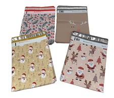 UpakNShip #SmileMail Christmas Poly Mailers Santa Snowman Reindeer Lot 225 picture