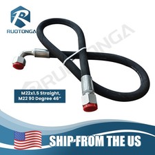 M22x1.5 Excavator Hydraulic Hose Straight+90°Elbow 1/2