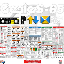 Fits Genie S-65 Decal Kit Boom Lift Stickers -  - 3M Vinyl picture