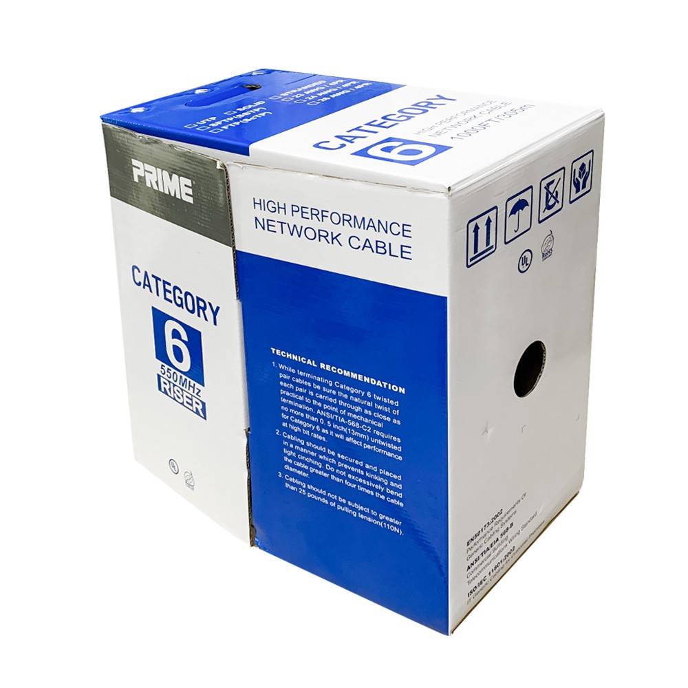 1000Ft CAT6 UTP 23AWG Solid CMR Bulk Cable Orange, UL Listed 1000Ft CAT6 UTP 23AWG Solid CMR Bulk Cable Orange, UL Listed