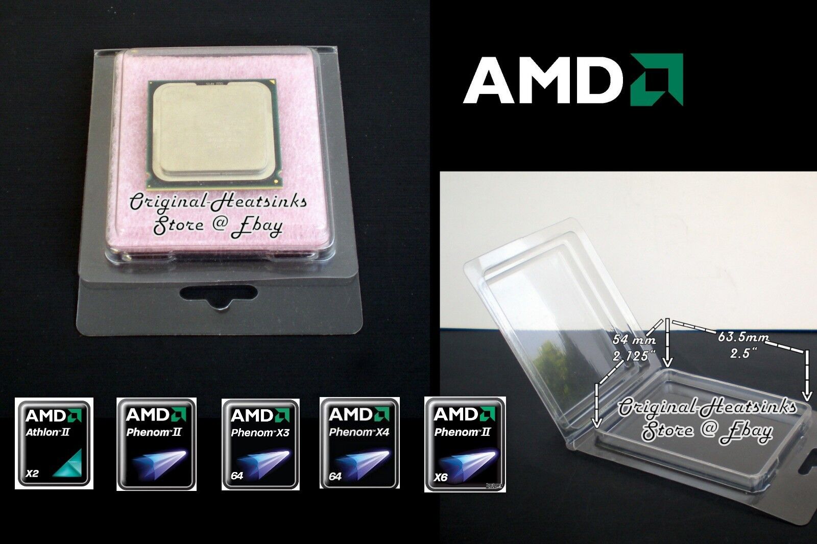 AMD CPU Clamshell for Opteron Phenom FX Athlon Processor AM2 AM3 Lot of 10 - 125