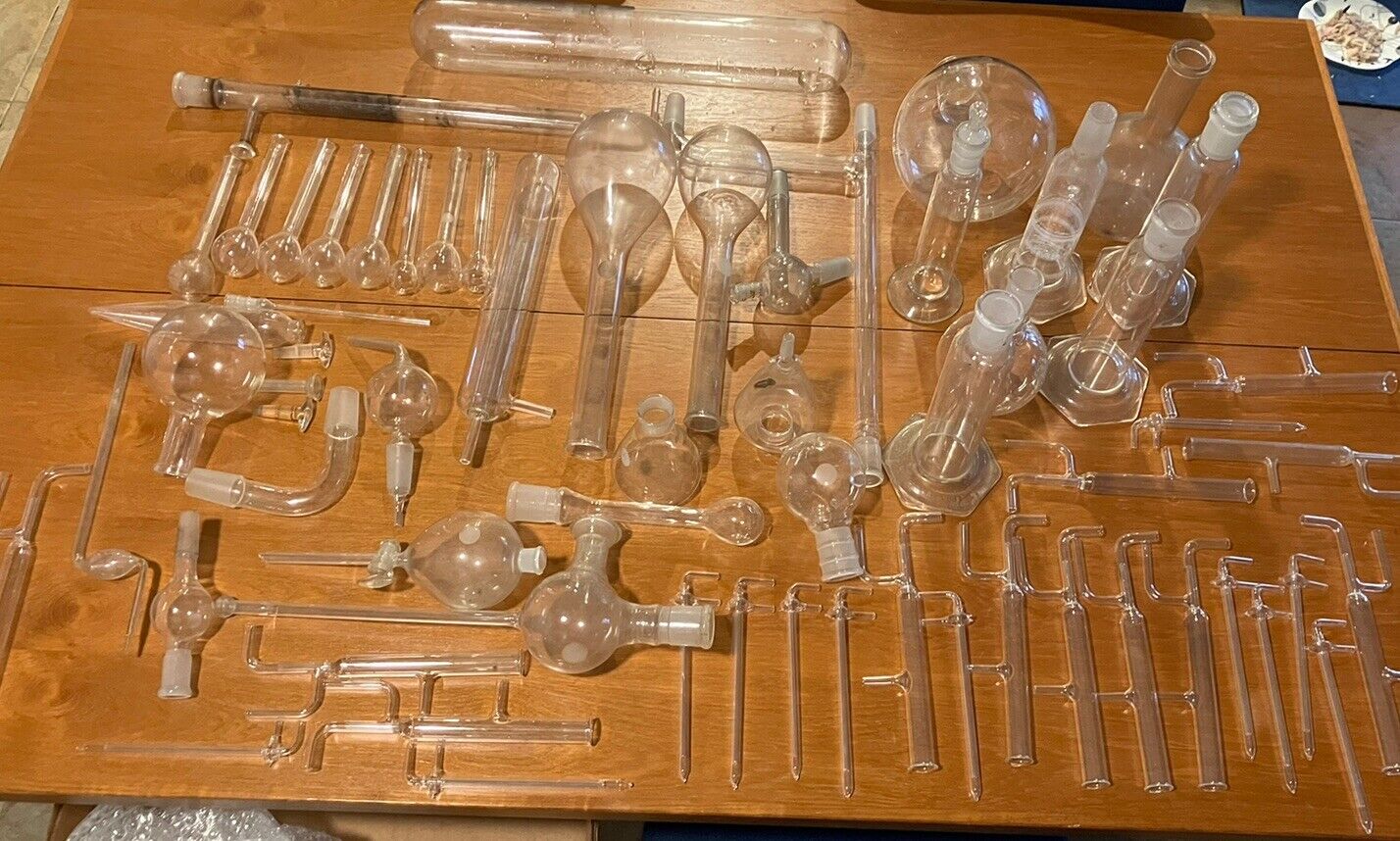 Huge Lot Of  Vintage/Antique Lab Glass Mixed Brands.  Approx 17 LBS OF GLASS