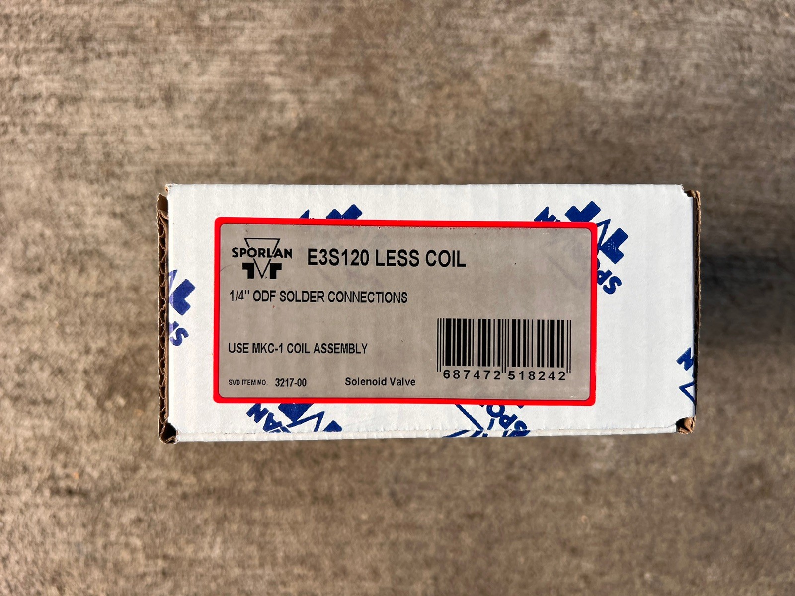 1 New Parker Sporlan E3S120 Refrigerant Solenoid Valve 1/4”ODF Solder Connection 1 New Parker Sporlan E3S120 Refrigerant Solenoid Valve 1/4”ODF Solder Connection