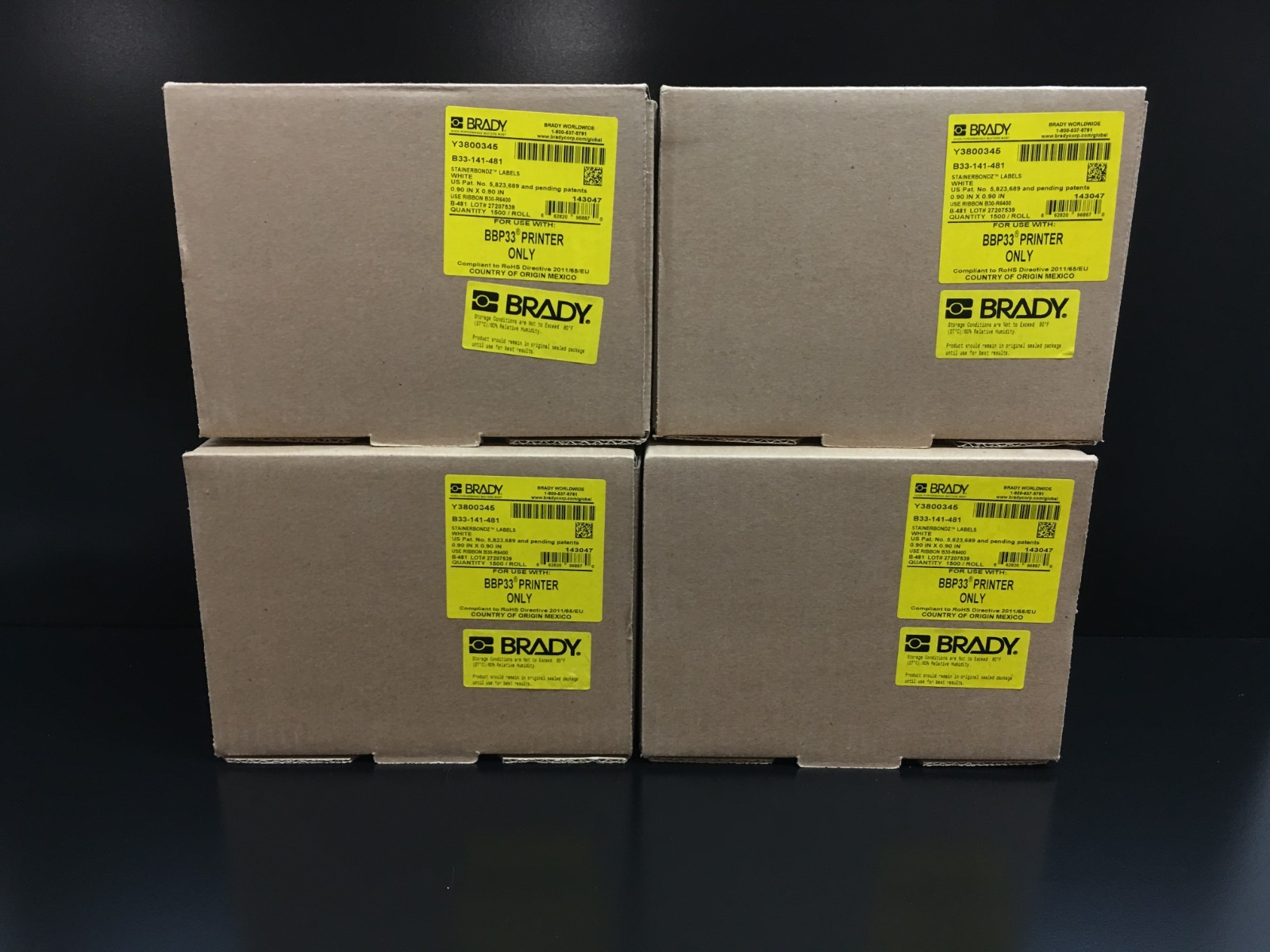 BRADY B33-141-481 StainerBondz Lab Labels B33 Printers 0.9 BRADY B33-141-481 StainerBondz Lab Labels B33 Printers 0.9
