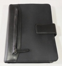 Piquadro Black Millennium Collection Leather Trim Agenda Planner Organizer New picture