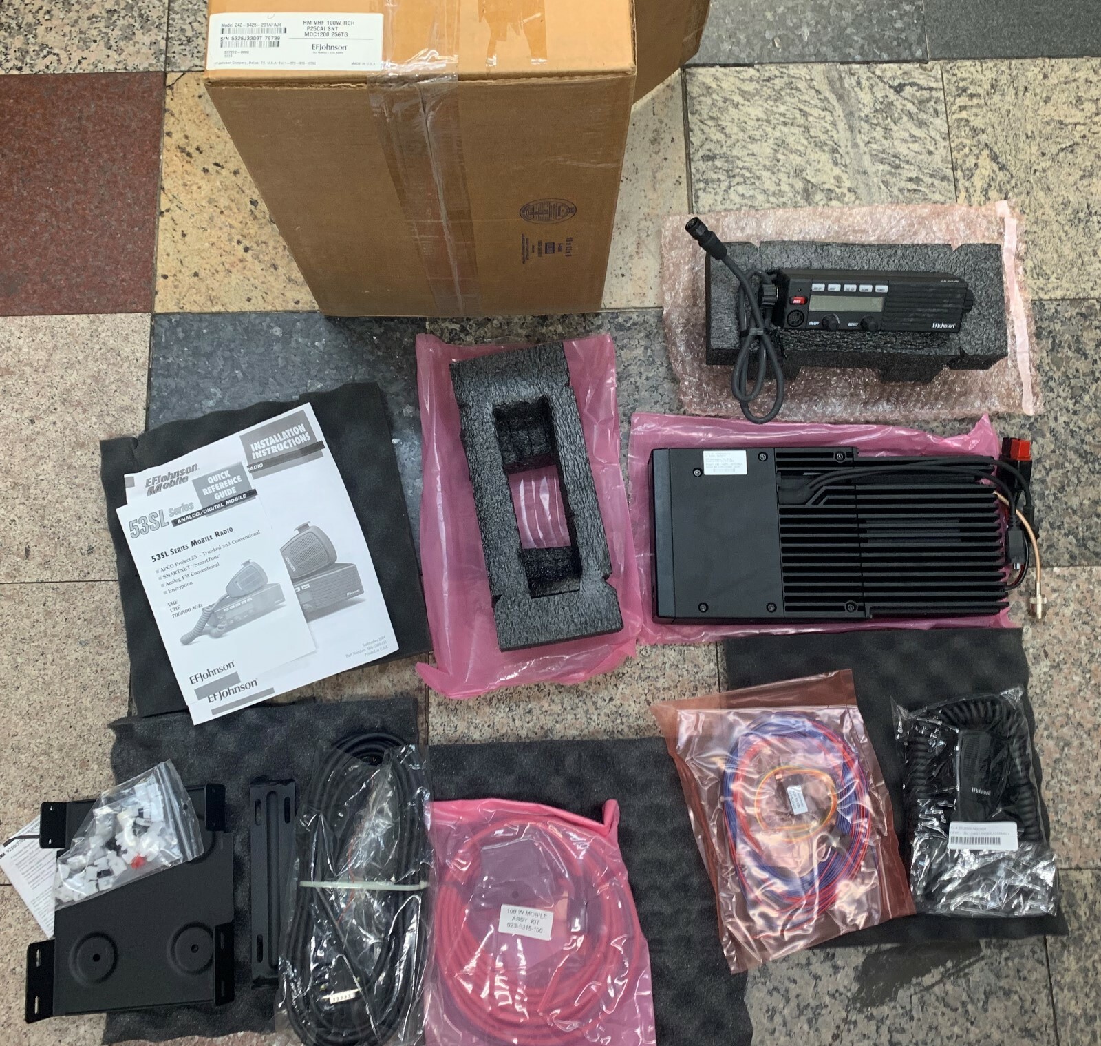 New EF Johnson VHF 53SL P25 Mobile Radio system extended trunk and accessories New EF Johnson VHF 53SL P25 Mobile Radio system extended trunk and accessories